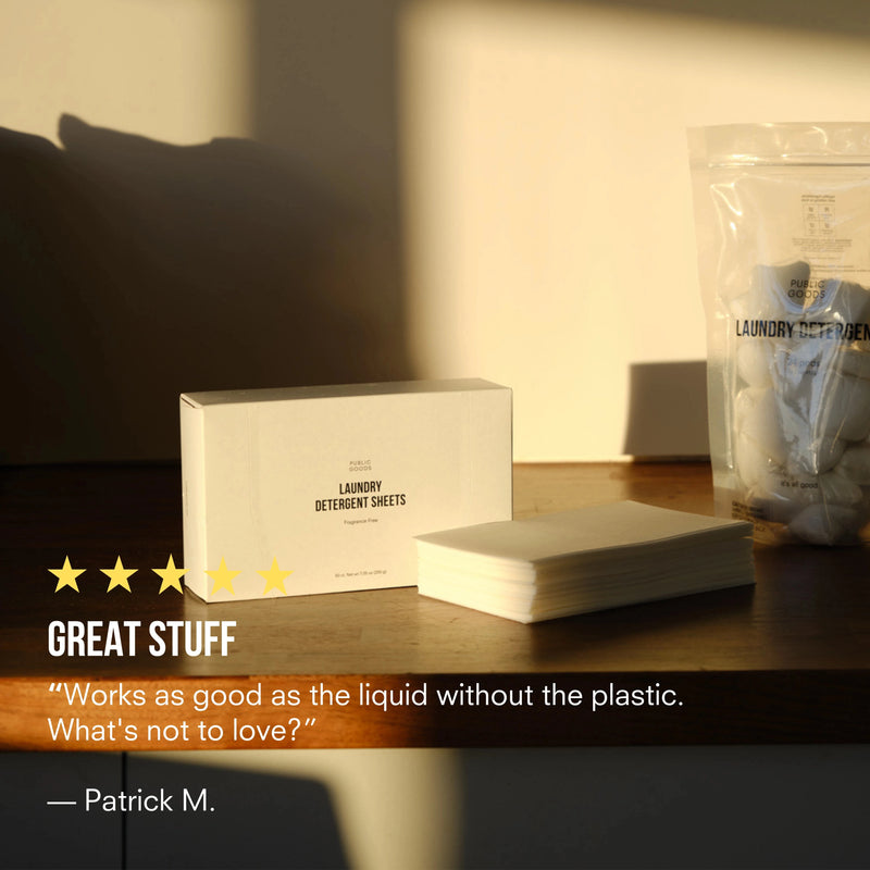 Public Goods Household Laundry Detergent Sheets