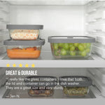 Public Goods Household Square Glass Food Storage Containers (Set of 4)