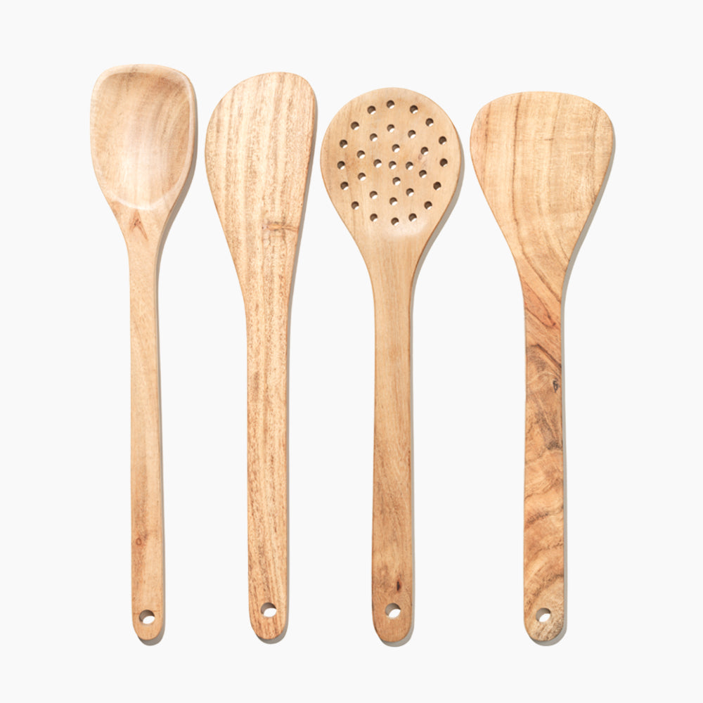 Public Goods Kitchen & Dining Wood Kitchen Utensils Set