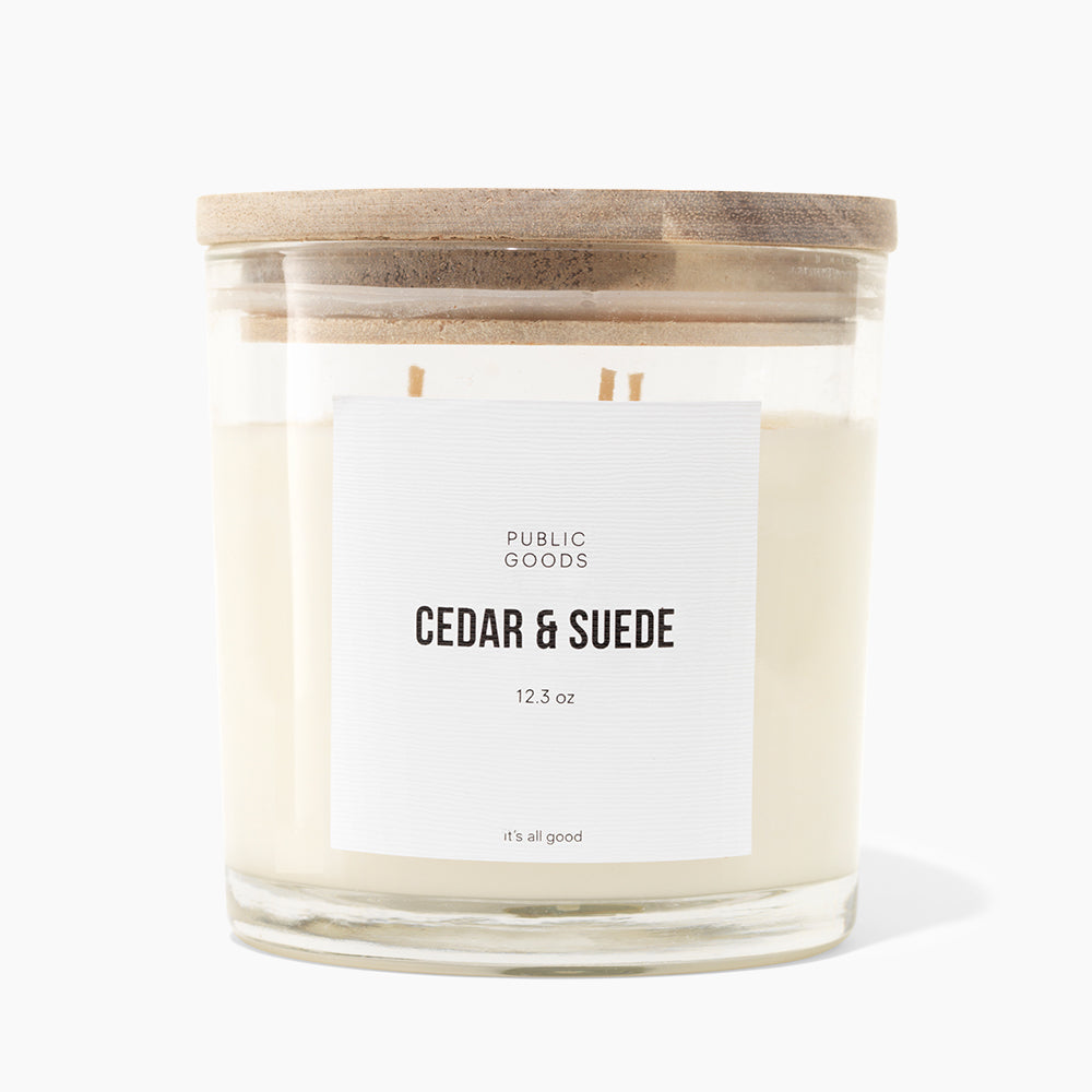Public Goods Household Cedar & Suede Soy Candle
