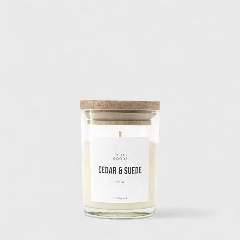 Public Goods Household Cedar & Suede Soy Candle
