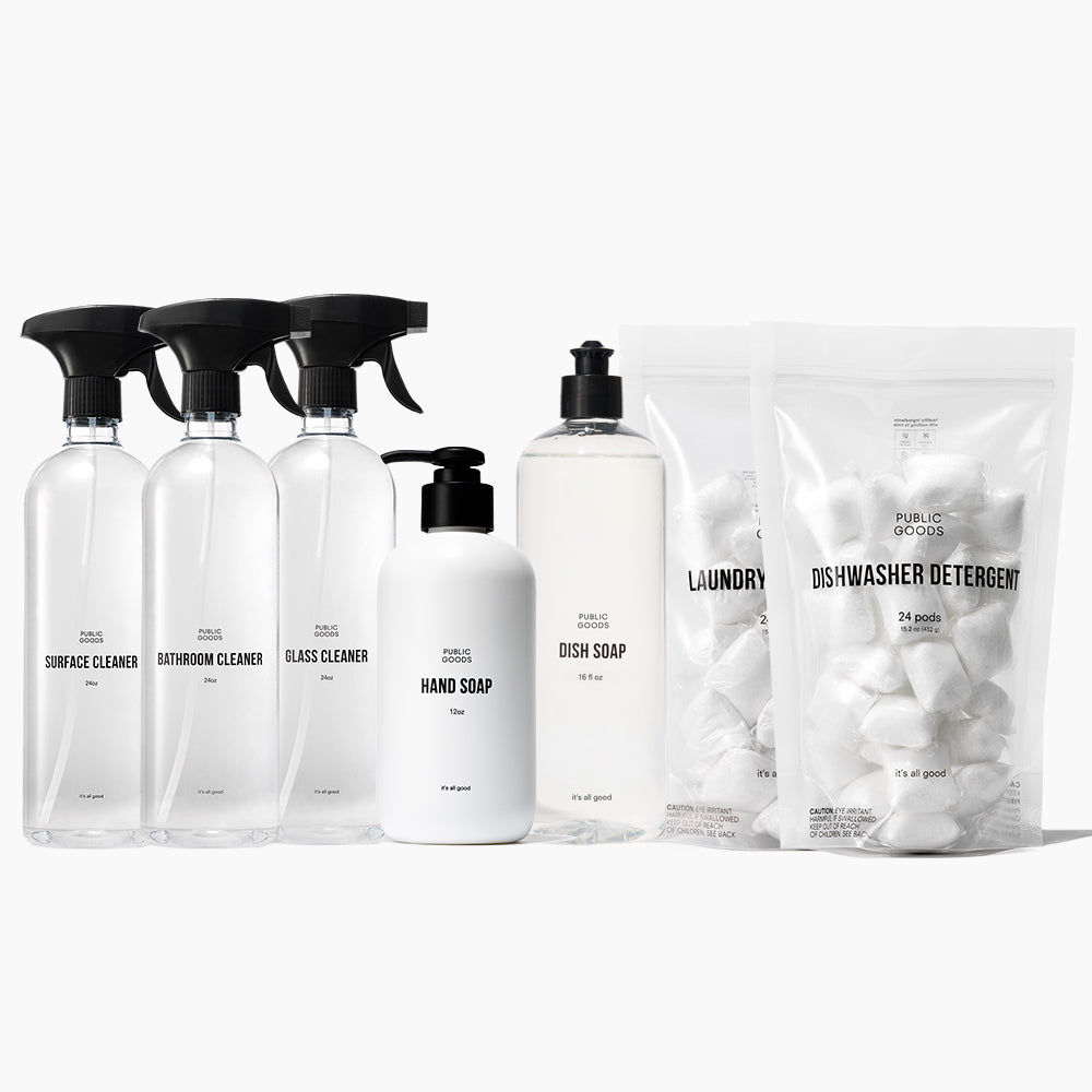 Public Goods Household Cleaning Essentials Set