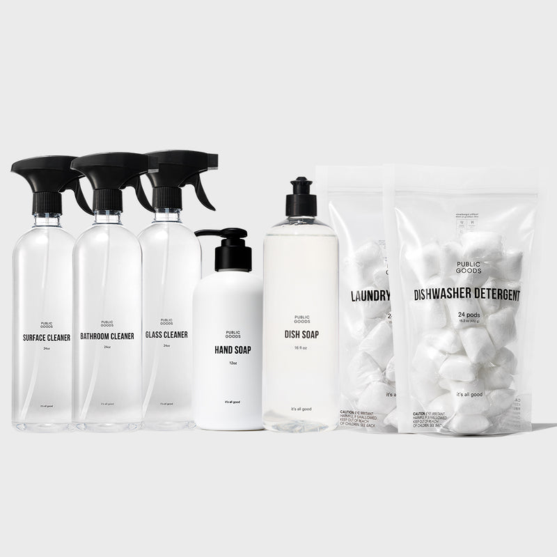 Public Goods Household Cleaning Essentials Set
