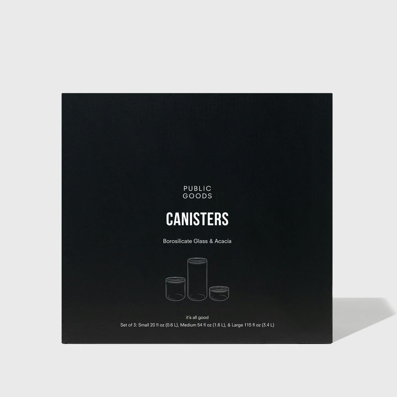 Public Goods Glass Canisters (Set of 3)