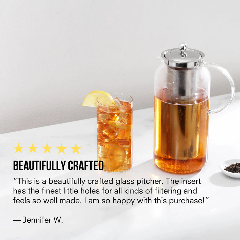 Public Goods Tea & Water Glass Pitcher with Infuser