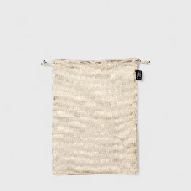 Public Goods Household Organic Reusable Mesh Grocery Bag (2 ct)