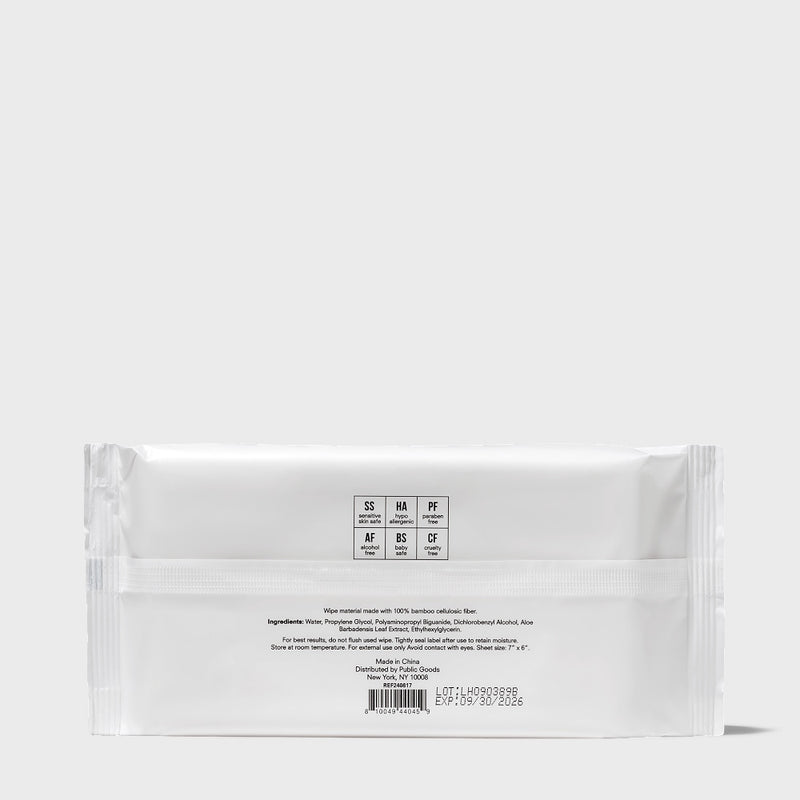 Public Goods Personal Care Pure Bamboo Wet Wipes