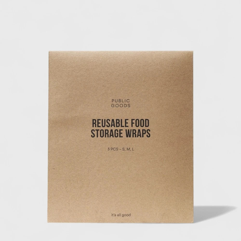 Public Goods Household Reusable Food Storage Wraps