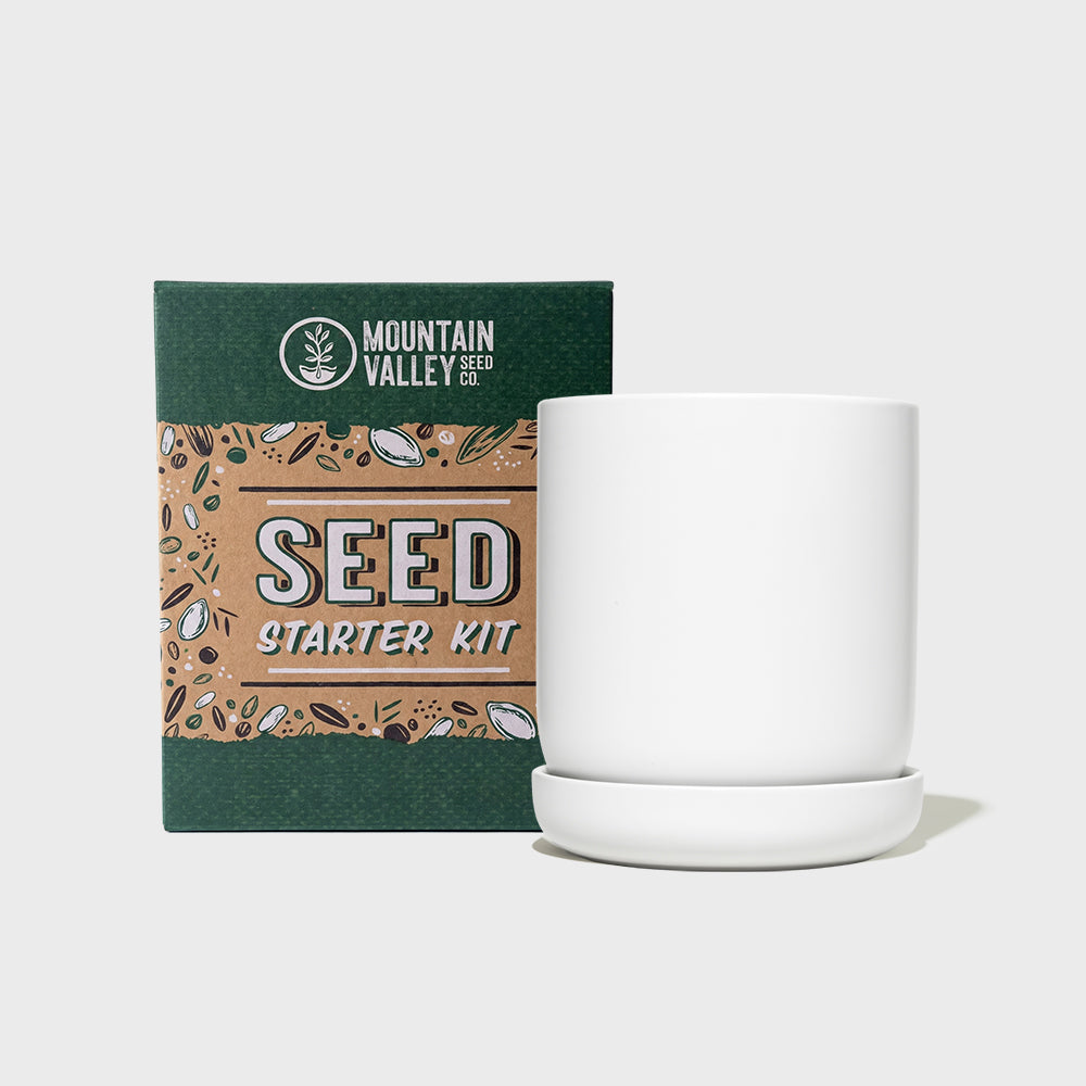 True Leaf Market Grow Kits Stoneware Planter & Seed Kit