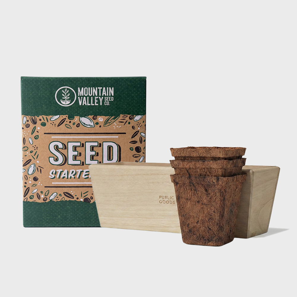 True Leaf Market Grow Kits Stoneware Planter & Seed Kit