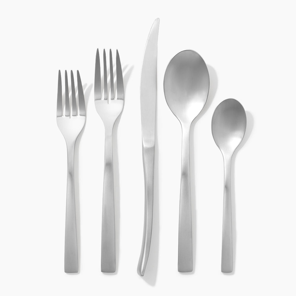 Public Goods Household 18/10 Stainless Steel Forged Flatware Set