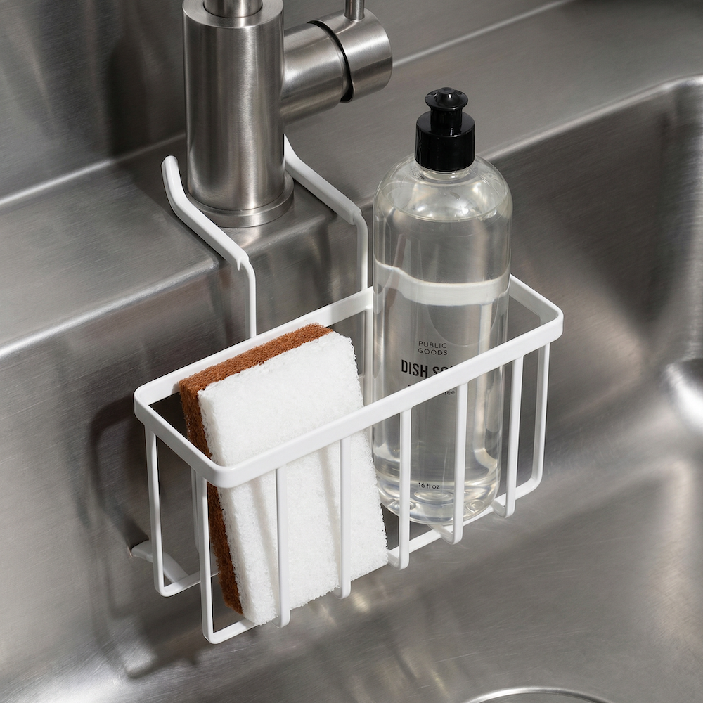 Yamazaki Home Sponge Holder Yamazaki Faucet-Hanging Sponge Caddy