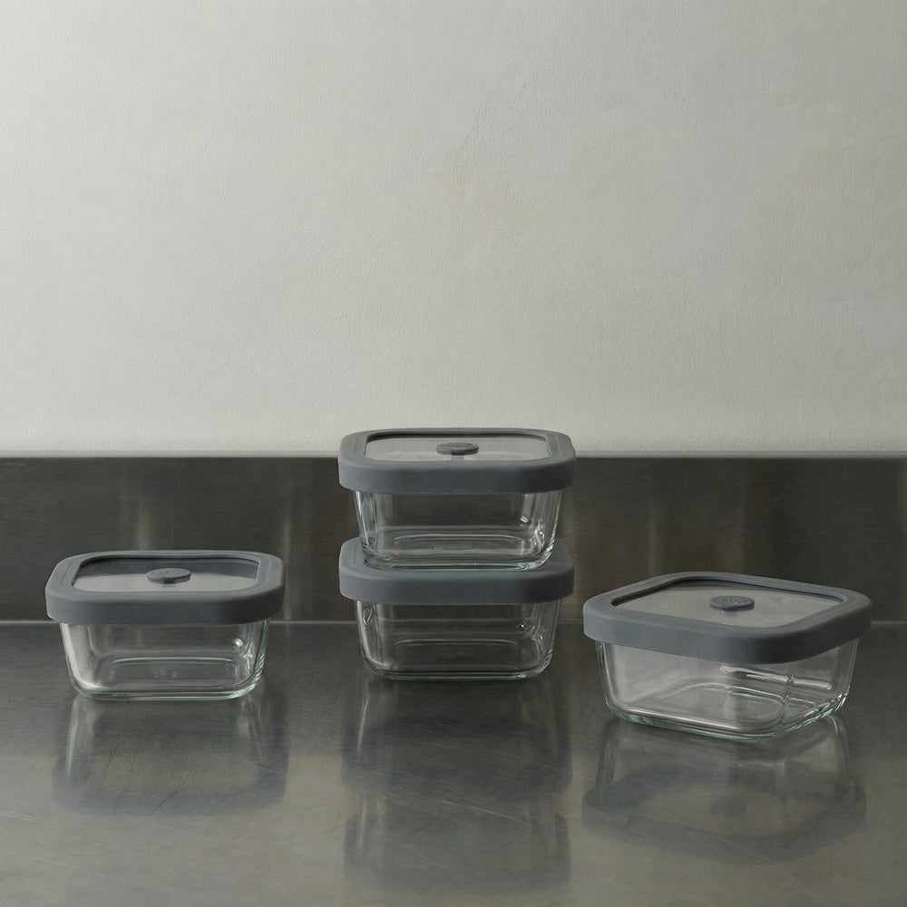 Public Goods Household Square Glass Food Storage Containers