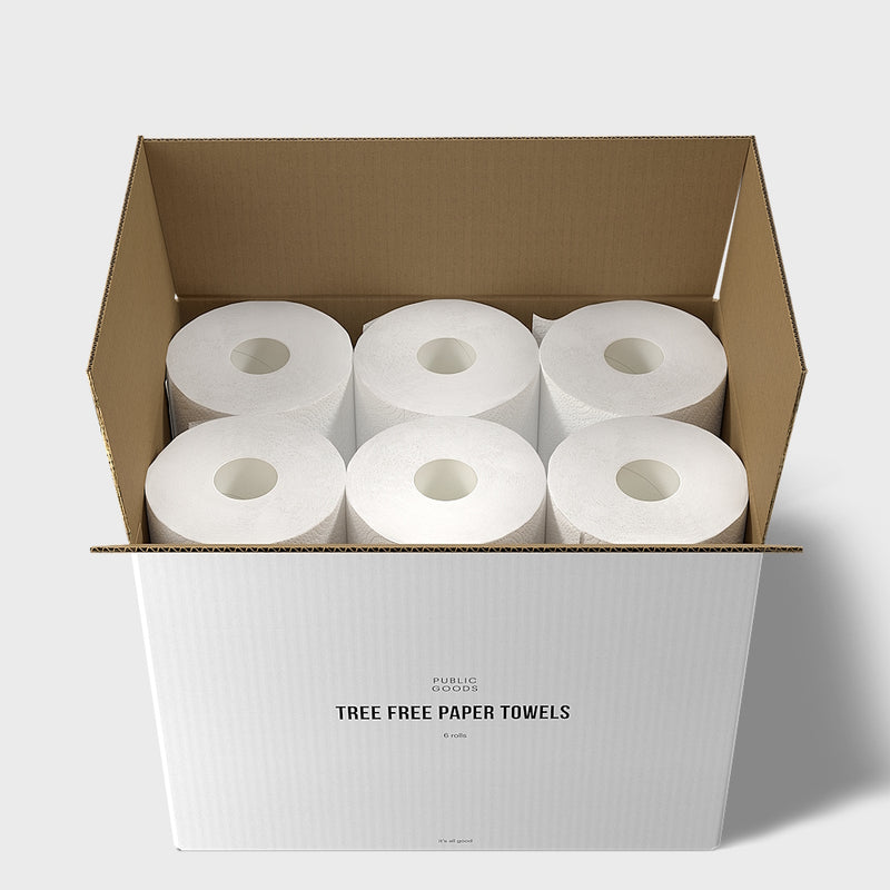Public Goods Household Tree-Free Paper Towels - 6 Roll Box